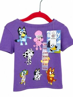 OLD NAVY NWT Bluey Purple Toddler Graphic Tee Character Shirt 12-18M